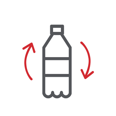 SmartSkin Technologies' PET bottle spin image representing real-time rotation monitoring for packaging lines